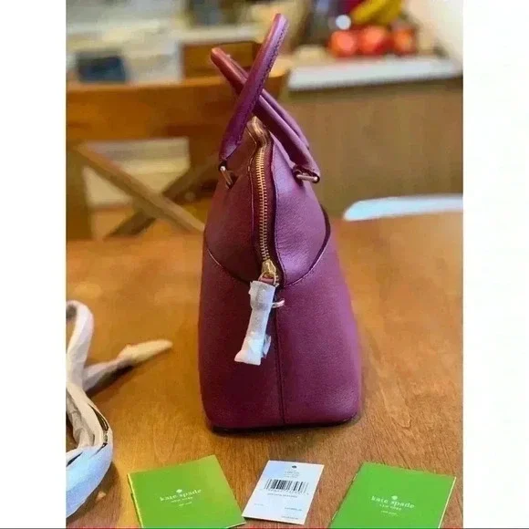 NWT KATE SPADE Carli Grove St Purple Rioja Satchel - Picture 8 of 14